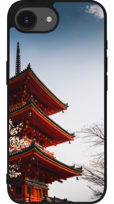 Coque iPhone 16e - Silicone rigide noir Spring 23 Japan
