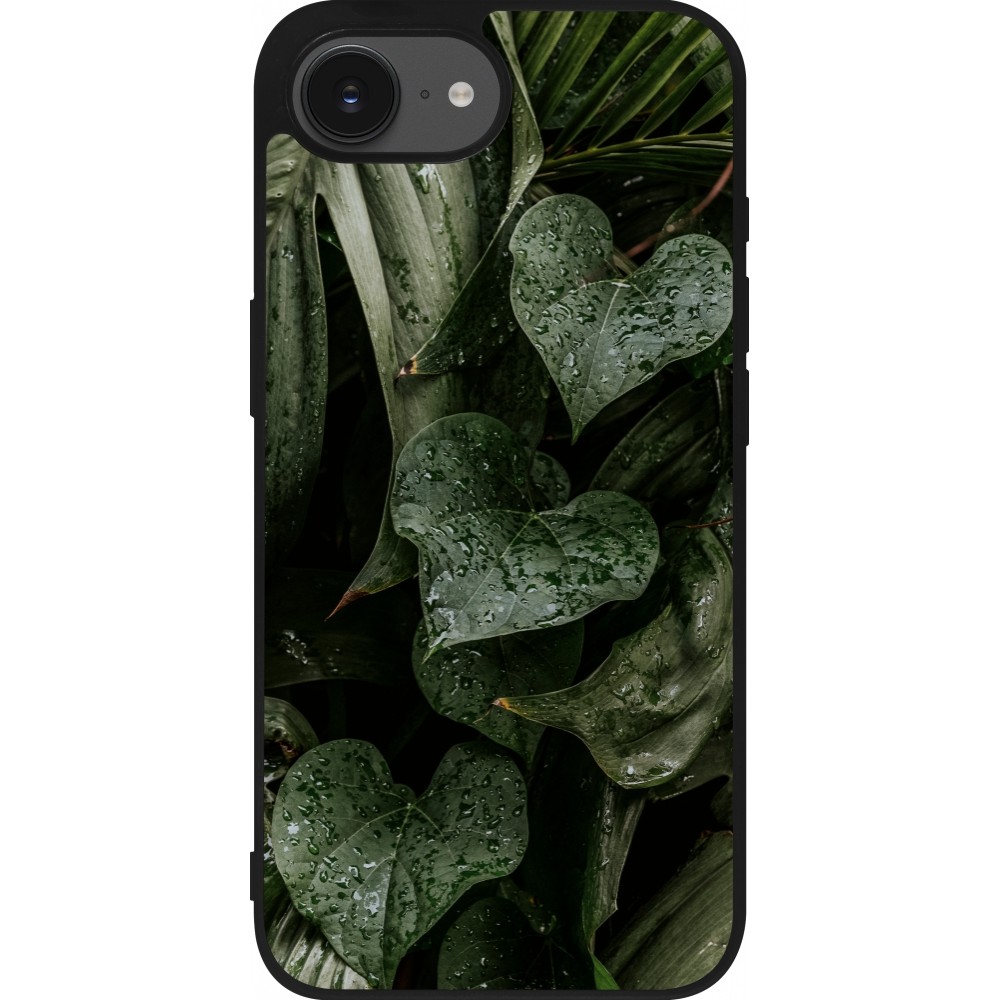 iPhone 16e Case Hülle - Silikon schwarz Spring 23 fresh plants