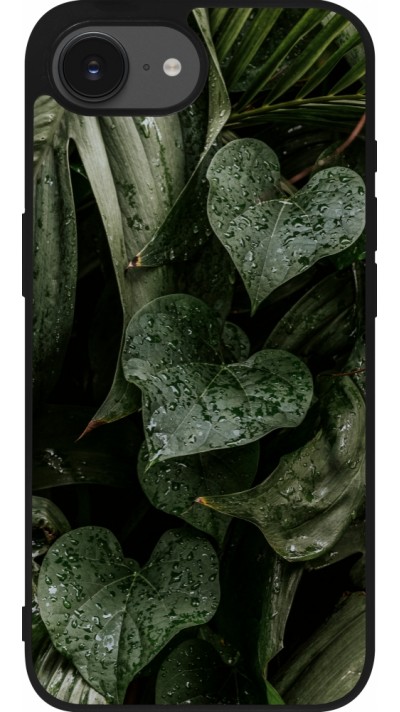 Coque iPhone 16e - Silicone rigide noir Spring 23 fresh plants