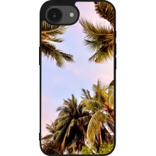Coque iPhone 17e / 16e - Silicone rigide noir Summer 2023 palm tree vibe