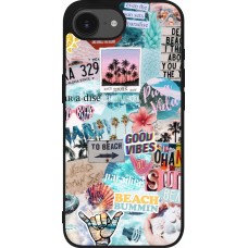 Coque iPhone 17e / 16e - Silicone rigide noir Summer 20 collage