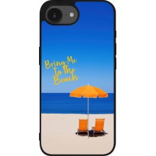 Coque iPhone 16e - Silicone rigide noir Summer 2025 Bring me to the beach