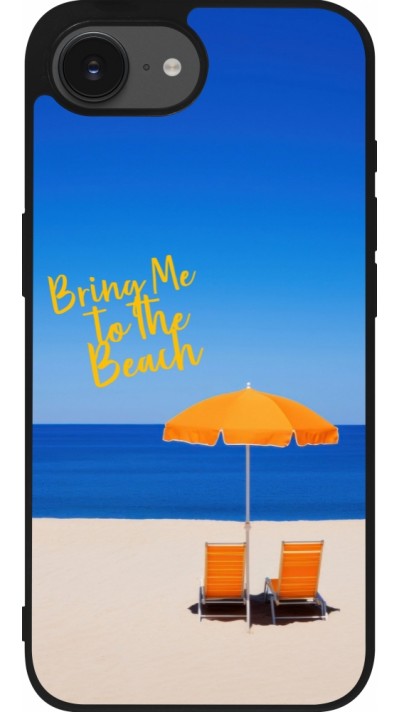 Coque iPhone 16e - Silicone rigide noir Summer 2025 Bring me to the beach