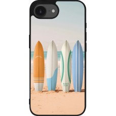 iPhone 16e Case Hülle - Silikon schwarz Summer surfboard 2025