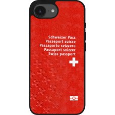 iPhone 16e Case Hülle - Silikon schwarz Swiss Passport