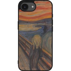 iPhone 16e Case Hülle - Silikon schwarz Kunstbild - Der Schrei - Edvard Munch