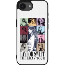 Coque iPhone 17e / 16e - Silicone rigide noir Taylor Swift The Eras Tour