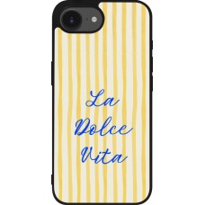 Coque iPhone 17e / 16e - Silicone rigide noir The good life 2026