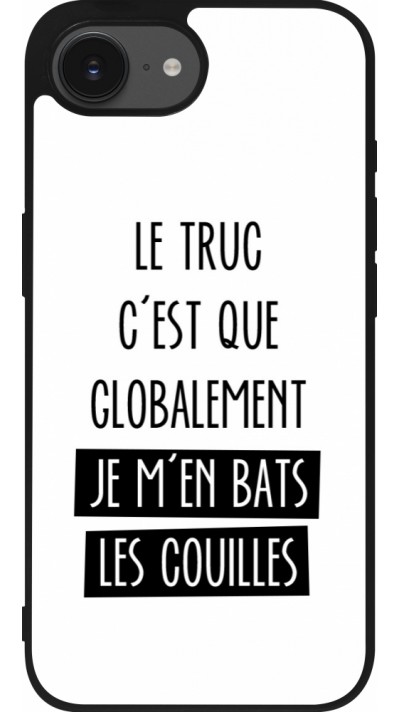 Coque iPhone 17e / 16e - Silicone rigide noir Le truc globalement bats les couilles