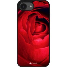 iPhone 16e Case Hülle - Silikon schwarz Valentine 2022 Rose