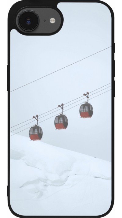 iPhone 16e Case Hülle - Silikon schwarz Winter 22 ski lift