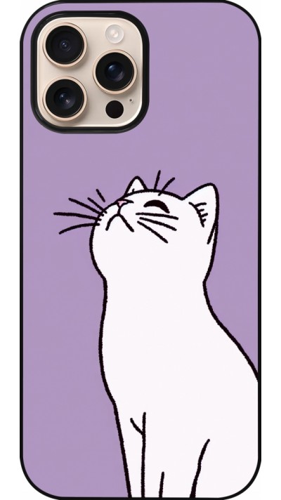 iPhone 16 Pro Max Case Hülle - Chat auf lila Hintergrund