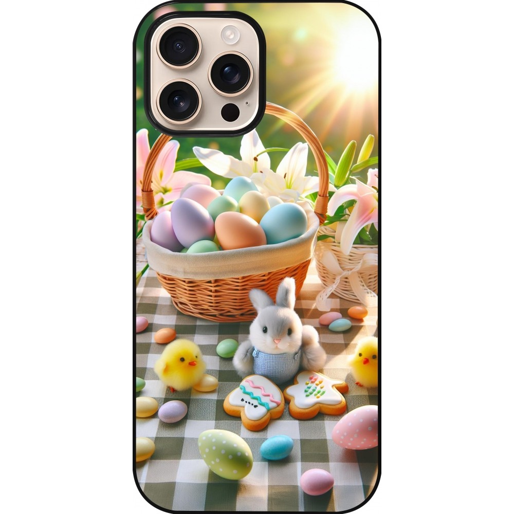Coque iPhone 16 Pro Max - Easter 2025 Panier Pâques