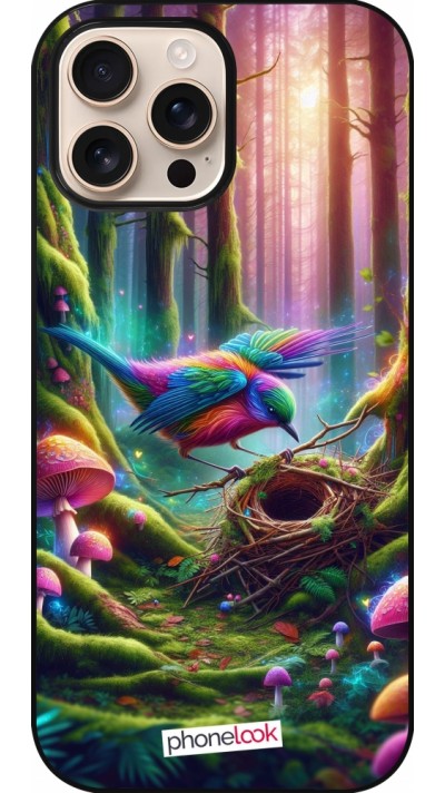Coque iPhone 16 Pro Max - Oiseau Nid Forêt
