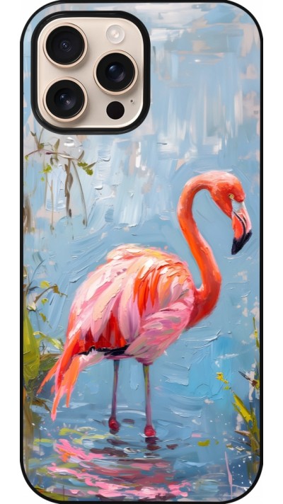 Coque iPhone 16 Pro Max - Paint Flamingo