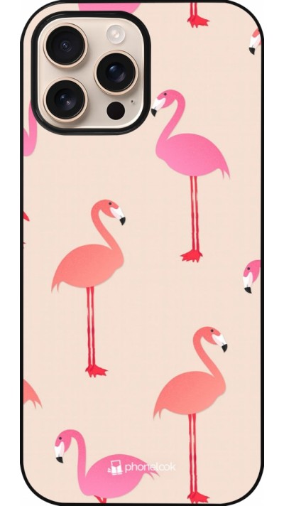 Coque iPhone 16 Pro Max - Pink Flamingos Pattern