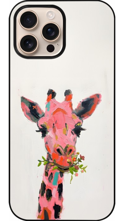 Coque iPhone 16 Pro Max - Pink Girafe Paint