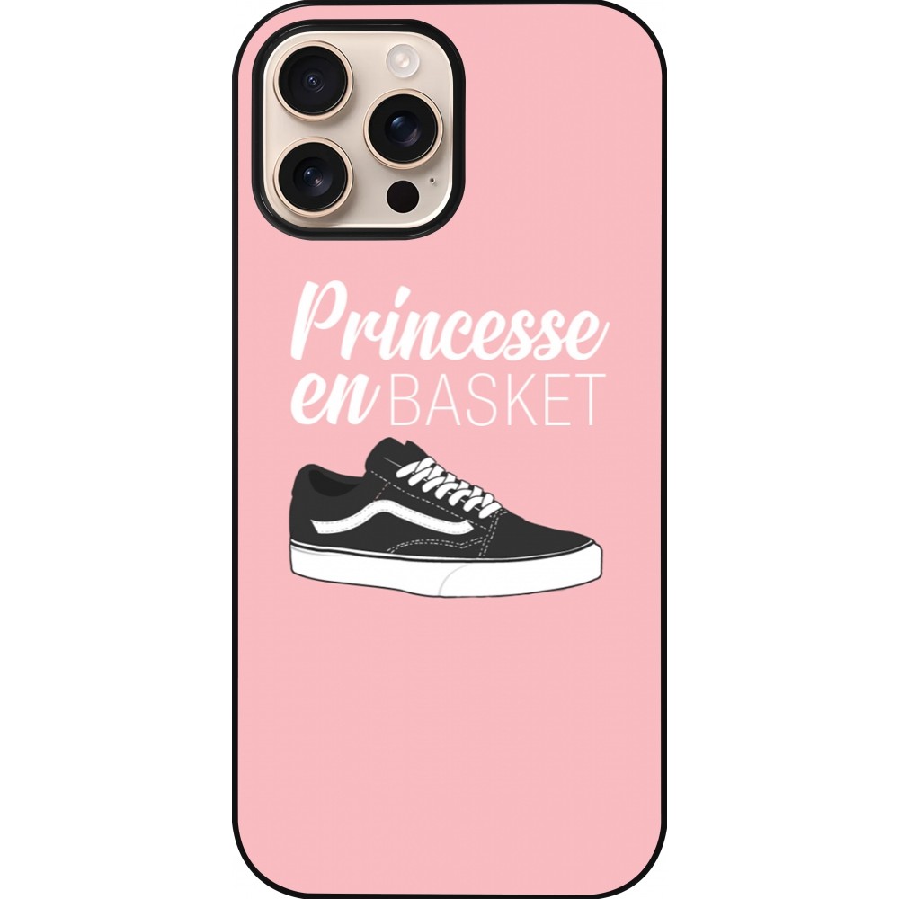 Coque iPhone 16 Pro Max - princesse en basket