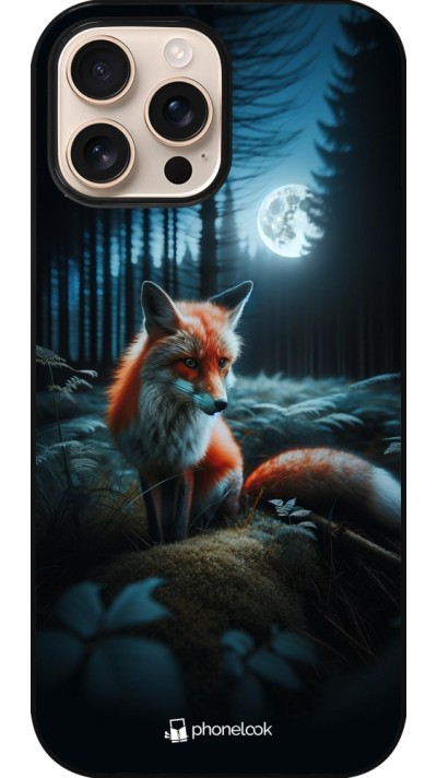 Coque iPhone 16 Pro Max - Renard lune forêt