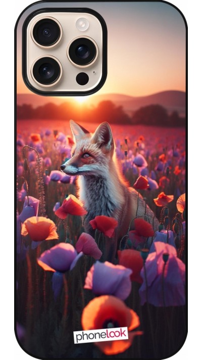Coque iPhone 16 Pro Max - Renard pourpre au crépuscule