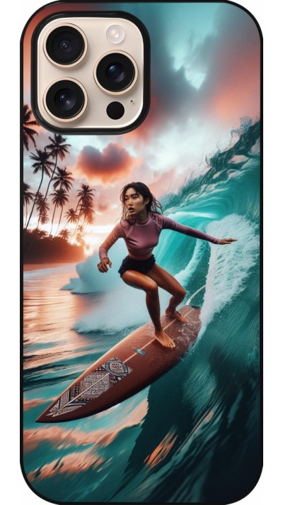 Coque iPhone 16 Pro Max - Surfeuse Balinaise