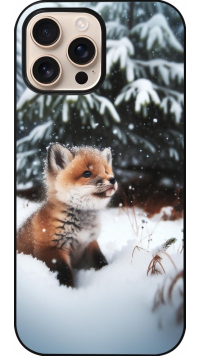 Coque iPhone 16 Pro Max - Noël 2023 Renardeau sapin