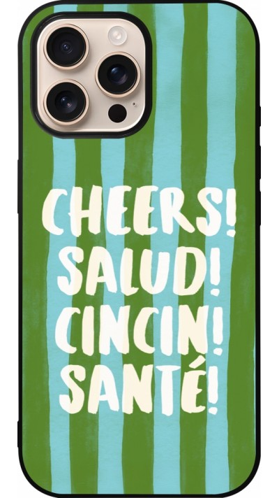 Coque iPhone 16 Pro Max - Silicone rigide noir Cheers 2026