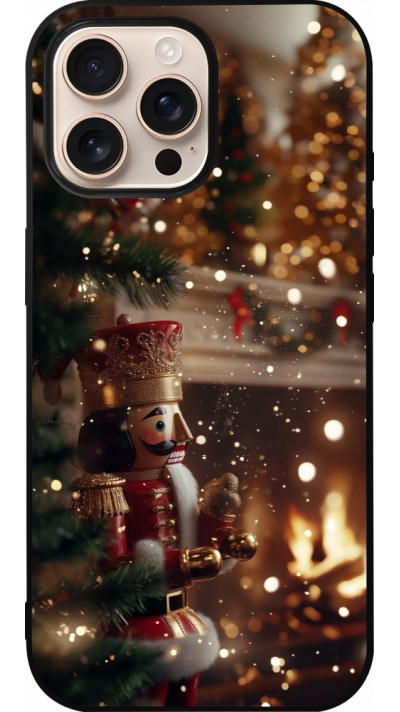 Coque iPhone 16 Pro Max - Silicone rigide noir Christmas 25 Xmas Nutcracker