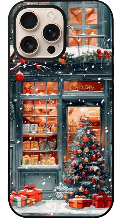 Coque iPhone 16 Pro Max - Silicone rigide noir Christmas 25 Xmas Shop