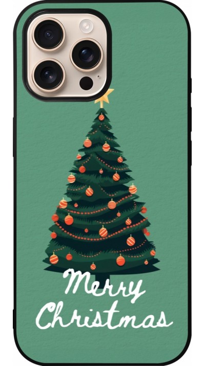 Coque iPhone 16 Pro Max - Silicone rigide noir Christmas 25 Xmas Tree