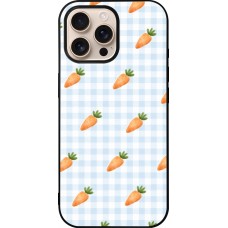 Coque iPhone 16 Pro Max - Silicone rigide noir Easter 2026 Pattern carrots
