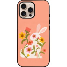 Coque iPhone 16 Pro Max - Silicone rigide noir Easter 2026 Rabbit collage