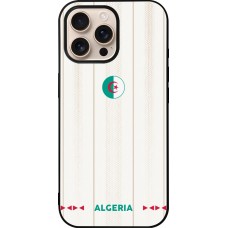 Coque iPhone 16 Pro Max - Silicone rigide noir Maillot de football Algérie 2026 personnalisable
