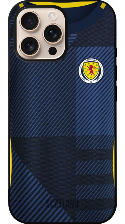 iPhone 16 Pro Max Case Hülle - Silikon schwarz Schottland personalisierbares Fussballtrikot