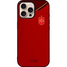 iPhone 16 Pro Max Case Hülle - Silikon schwarz Spanien 2022 personalisierbares Fußballtrikot