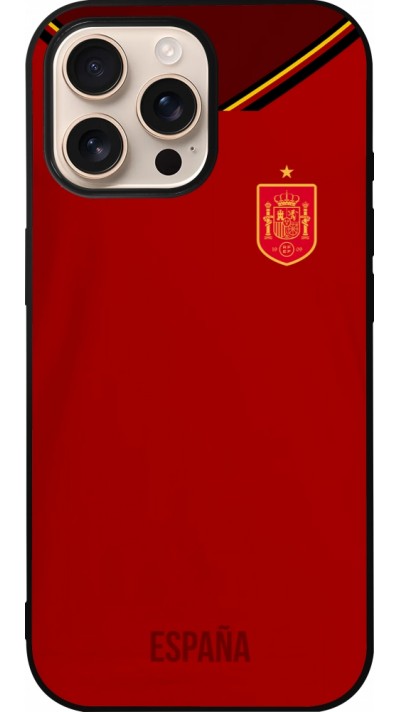 iPhone 16 Pro Max Case Hülle - Silikon schwarz Spanien 2022 personalisierbares Fußballtrikot