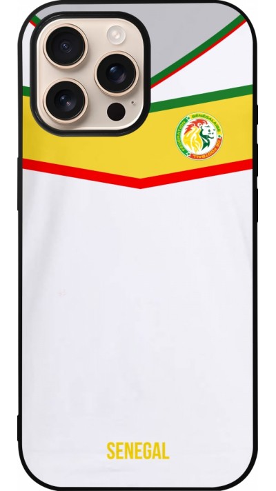 iPhone 16 Pro Max Case Hülle - Silikon schwarz Senegal 2022 personalisierbares Fußballtrikot