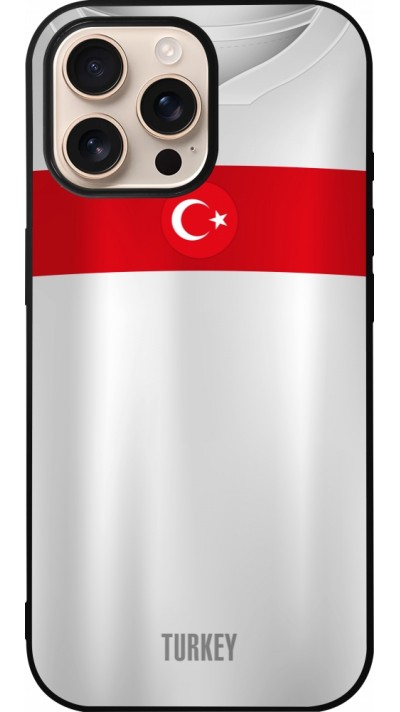 iPhone 16 Pro Max Case Hülle - Silikon schwarz Türkei personalisierbares Fussballtrikot