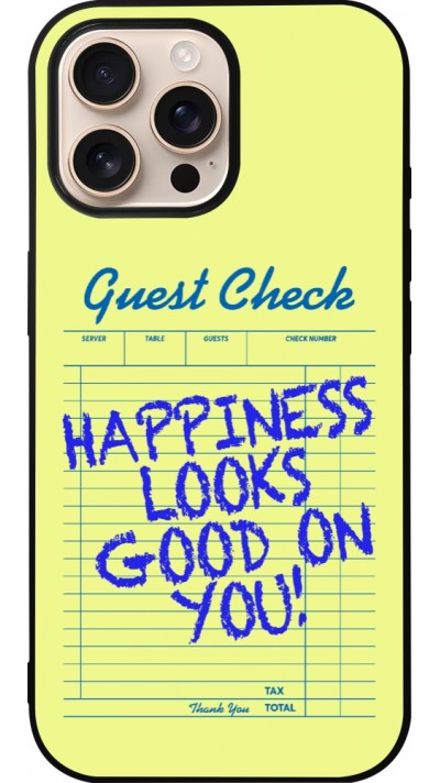 Coque iPhone 16 Pro Max - Silicone rigide noir Guest check 2026