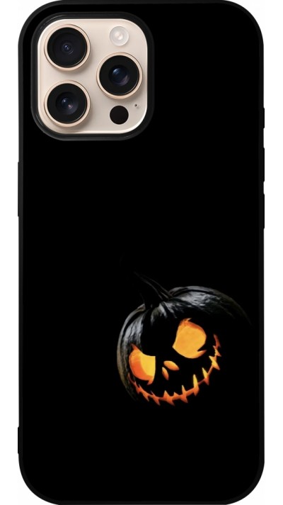 iPhone 16 Pro Max Case Hülle - Silikon schwarz Halloween 2023 discreet pumpkin