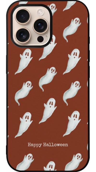 iPhone 16 Pro Max Case Hülle - Silikon schwarz Halloween 2025 Pattern of ghosts