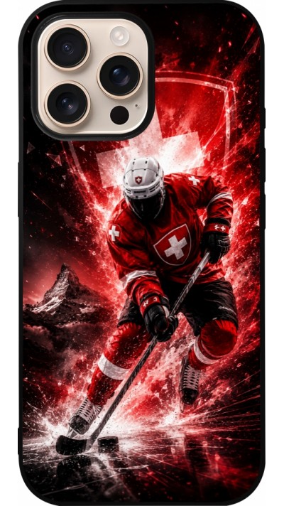 Coque iPhone 16 Pro Max - Silicone rigide noir Hockey World Championship Player