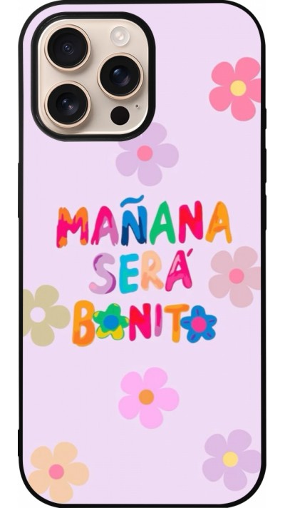 Coque iPhone 16 Pro Max - Silicone rigide noir Karol G Manana sera bonito