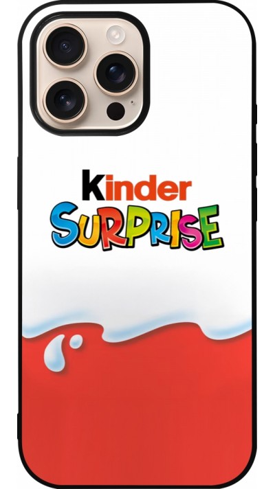 iPhone 16 Pro Max Case Hülle - Silikon schwarz Kinder Surprise