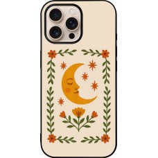 Coque iPhone 16 Pro Max - Silicone rigide noir Half moon stamp 2026