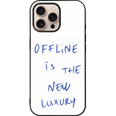 Coque iPhone 16 Pro Max - Silicone rigide noir Offline is the new luxury
