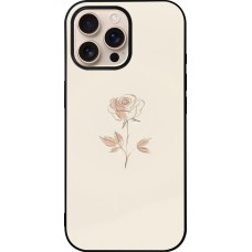Coque iPhone 16 Pro Max - Silicone rigide noir Sable Rose Minimaliste