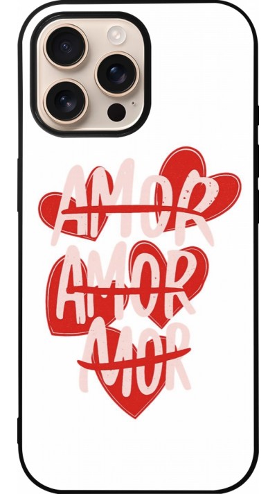 iPhone 16 Pro Max Case Hülle - Silikon schwarz Saint Valentines Day 26 Amor