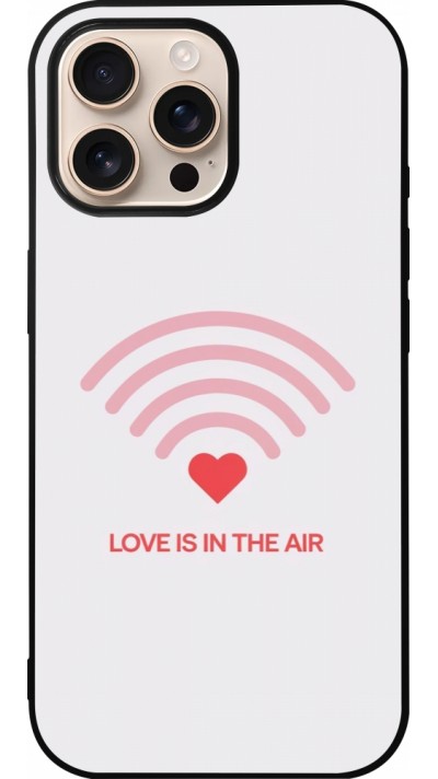 iPhone 16 Pro Max Case Hülle - Silikon schwarz Saint Valentines Day 26 Love is in the air