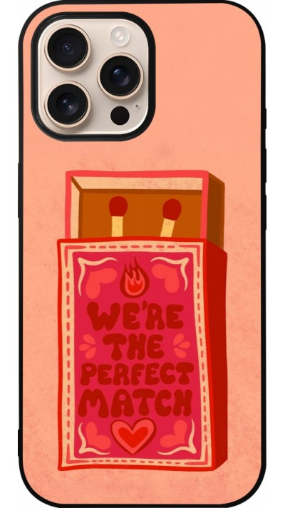 iPhone 16 Pro Max Case Hülle - Silikon schwarz Saint Valentines Day 26 Perfect Match